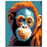 Painting by Numbers Chimpanzee Portrait